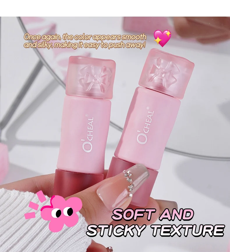 OCHEAL Mousse Misty Lip Mud Velvet Matte Moisturizing Lip Stain Non-Sticky Lip Tint 20 ocheal mousse misty lip mud sit 463s8h2m desc 20