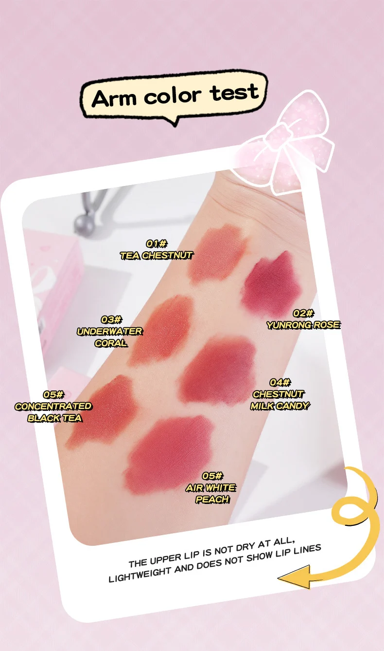 OCHEAL Mousse Misty Lip Mud Velvet Matte Moisturizing Lip Stain Non-Sticky Lip Tint 9 ocheal mousse misty lip mud sit 463s8h2m desc 9