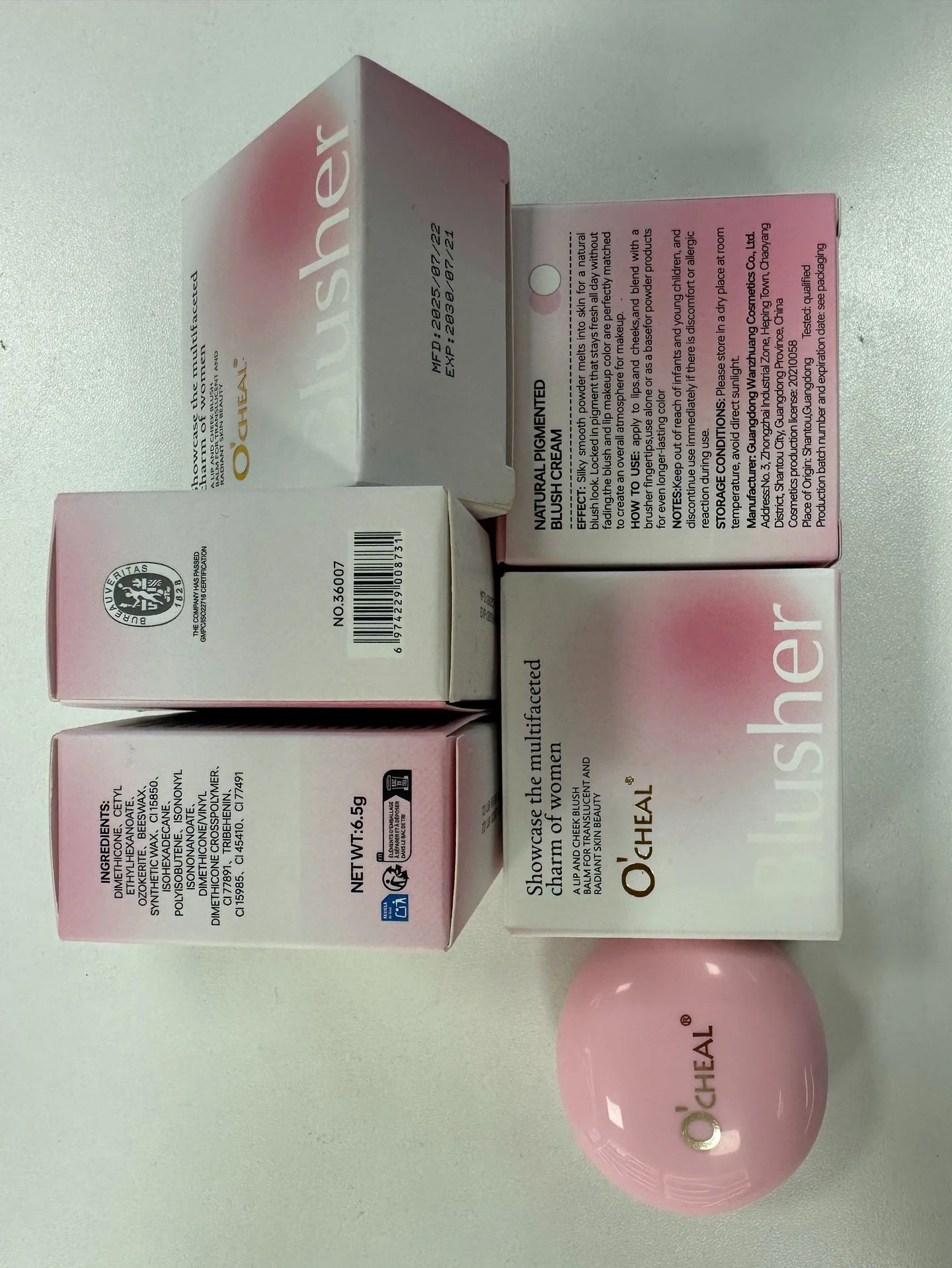 O'CHEAL Natural Pigmented Blush Cream for Cheeks & Lips, Long-Lasting Matte Finish 3 ocheal natural pigmented blush cream cheek lip matte sit s4u2ck54 desc 3