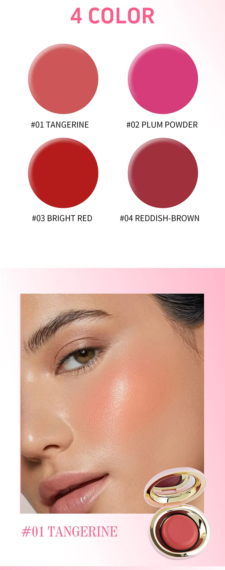 O'CHEAL Natural Pigmented Blush Cream for Cheeks & Lips, Long-Lasting Matte Finish 7 ocheal natural pigmented blush cream cheek lip matte sit s4u2ck54 desc 7