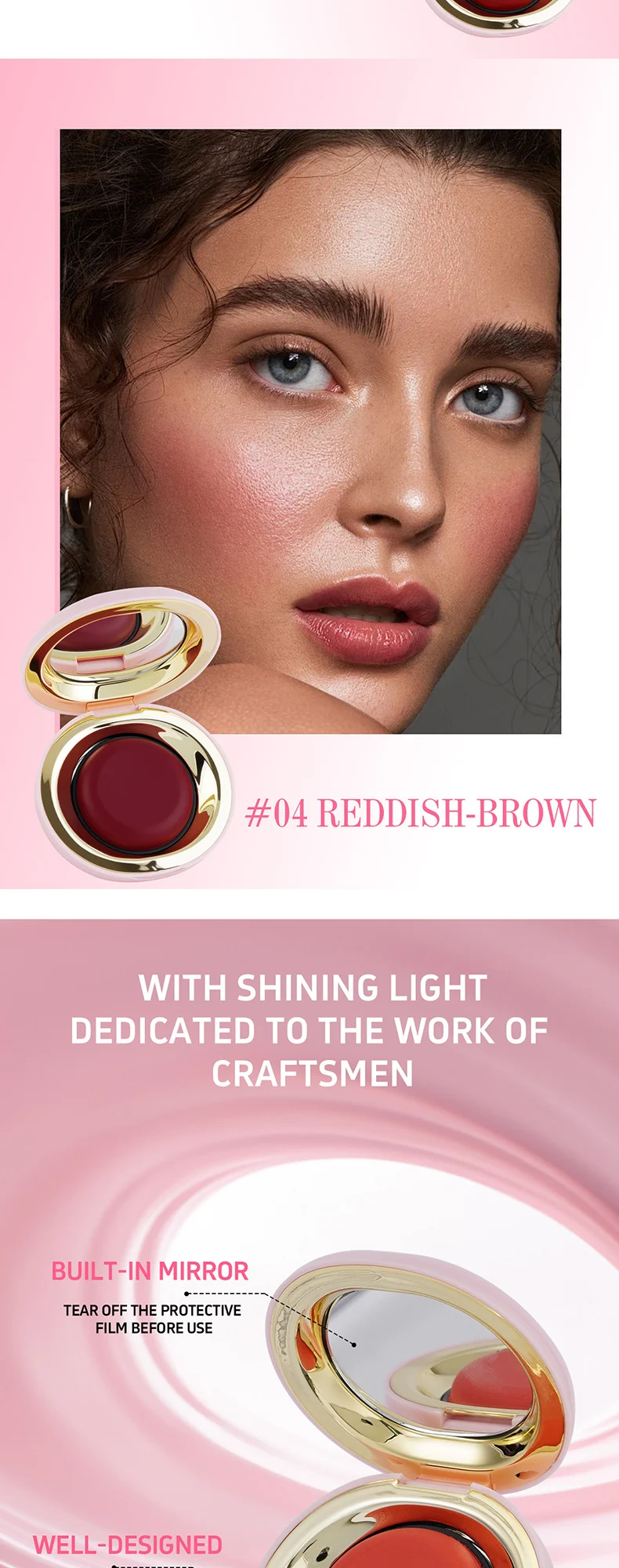 O'CHEAL Natural Pigmented Blush Cream for Cheeks & Lips, Long-Lasting Matte Finish 9 ocheal natural pigmented blush cream cheek lip matte sit s4u2ck54 desc 9