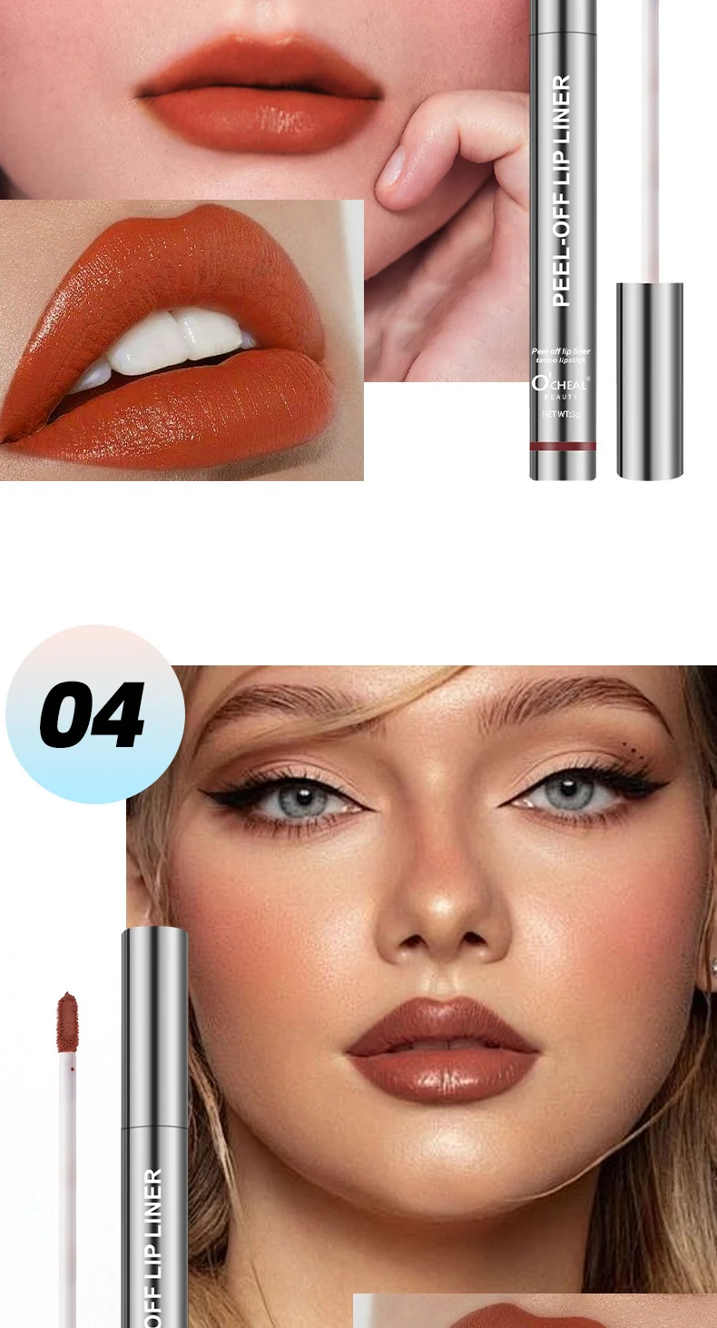 O'CHEAL Peel-Off Lip Liner Tattoo Lipstick - Waterproof Long-Lasting Matte Lip Stain (3g) 11 ocheal peel off lip liner tattoo stain sit xbavv4eh desc 11