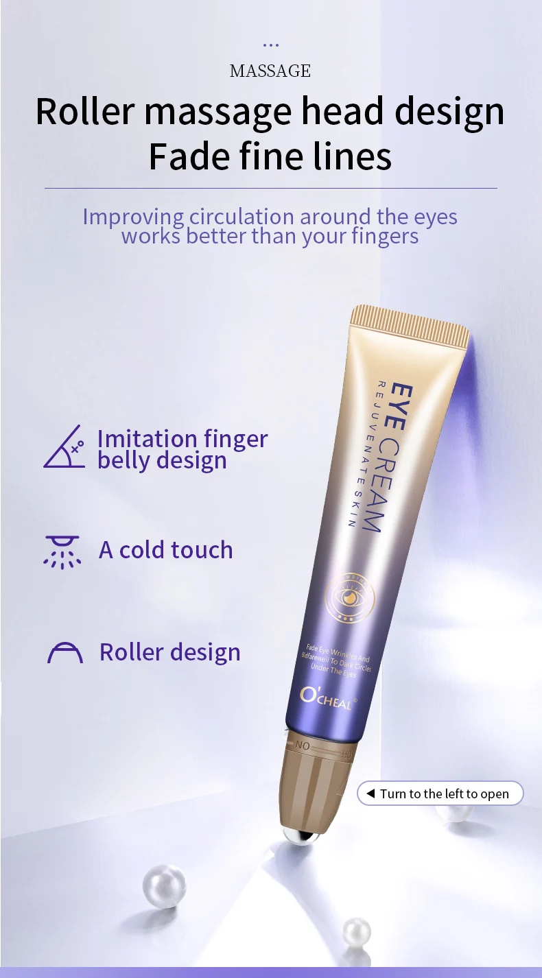 Roller Eye Cream for Wrinkles & Dark Circles Anti-Aging Moisturizing Tightening 20g 2 ocheal roller anti wrinkle eye cream 20g sit 2r46qzbb desc 2