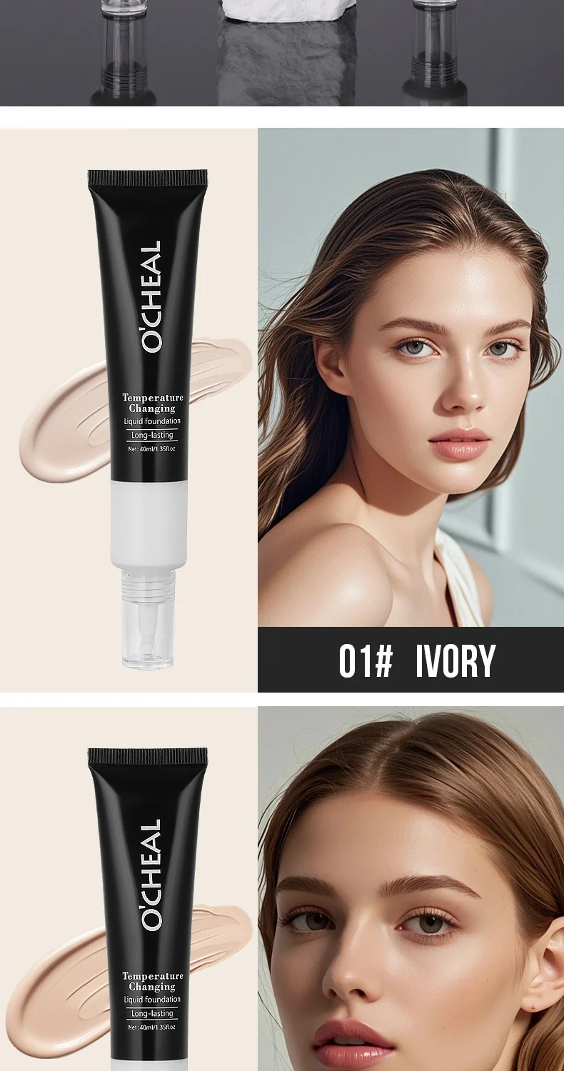 Temperature Changing Foundation O'CHEAL Liquid Foundation Moisturizing CC Cream with Concealer 11 ocheal temperature changing liquid foundation sit whmevn6u desc 11