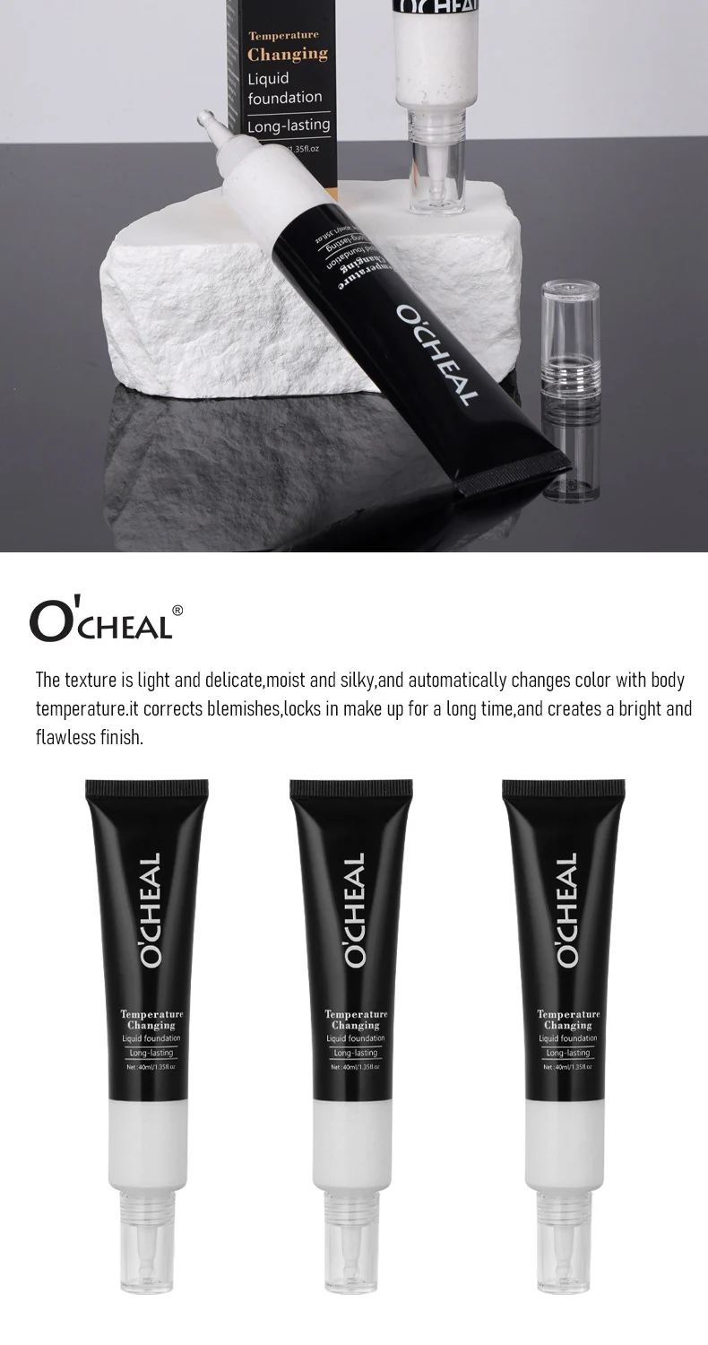 Temperature Changing Foundation O'CHEAL Liquid Foundation Moisturizing CC Cream with Concealer 17 ocheal temperature changing liquid foundation sit whmevn6u desc 17
