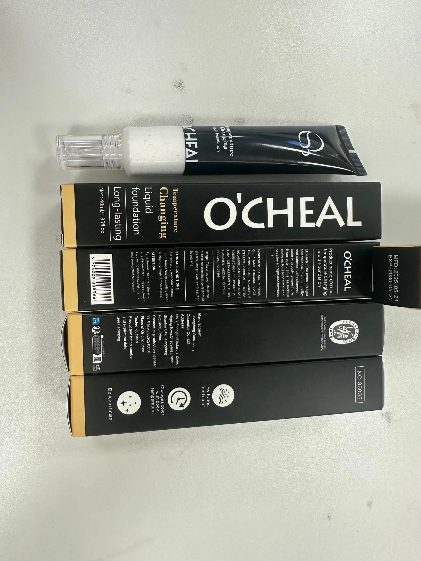 Temperature Changing Foundation O'CHEAL Liquid Foundation Moisturizing CC Cream with Concealer 3 ocheal temperature changing liquid foundation sit whmevn6u desc 3