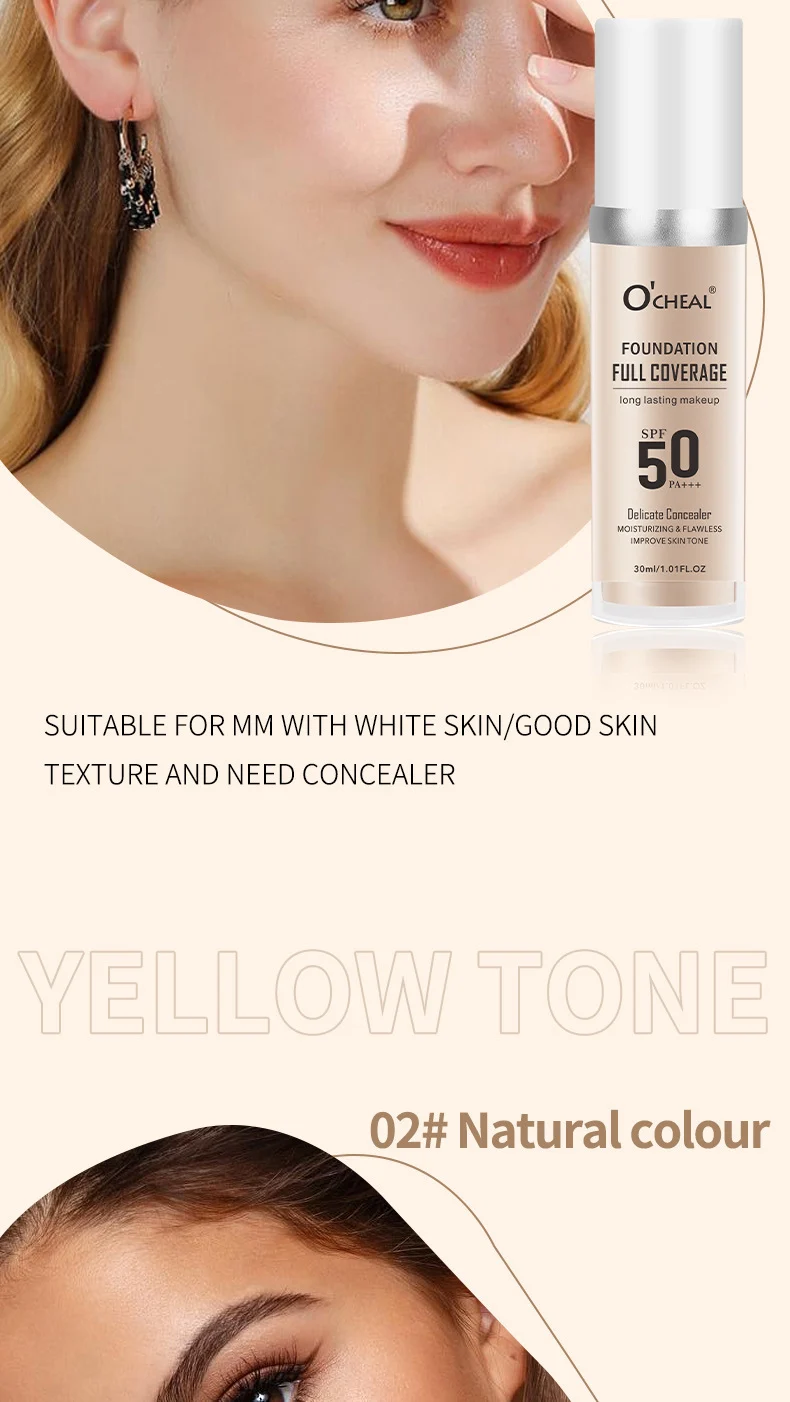 Temperature-Color Changing Foundation SPF PA+++ Full Coverage 40g Long Lasting 11 ocheal temperature color changing foundation spf pa 40g sit y9es4bf2 desc 11