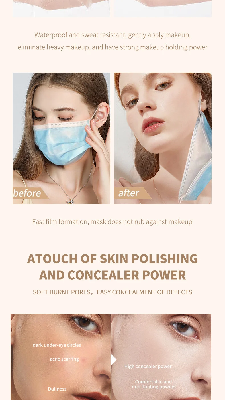 Temperature-Color Changing Foundation SPF PA+++ Full Coverage 40g Long Lasting 15 ocheal temperature color changing foundation spf pa 40g sit y9es4bf2 desc 15