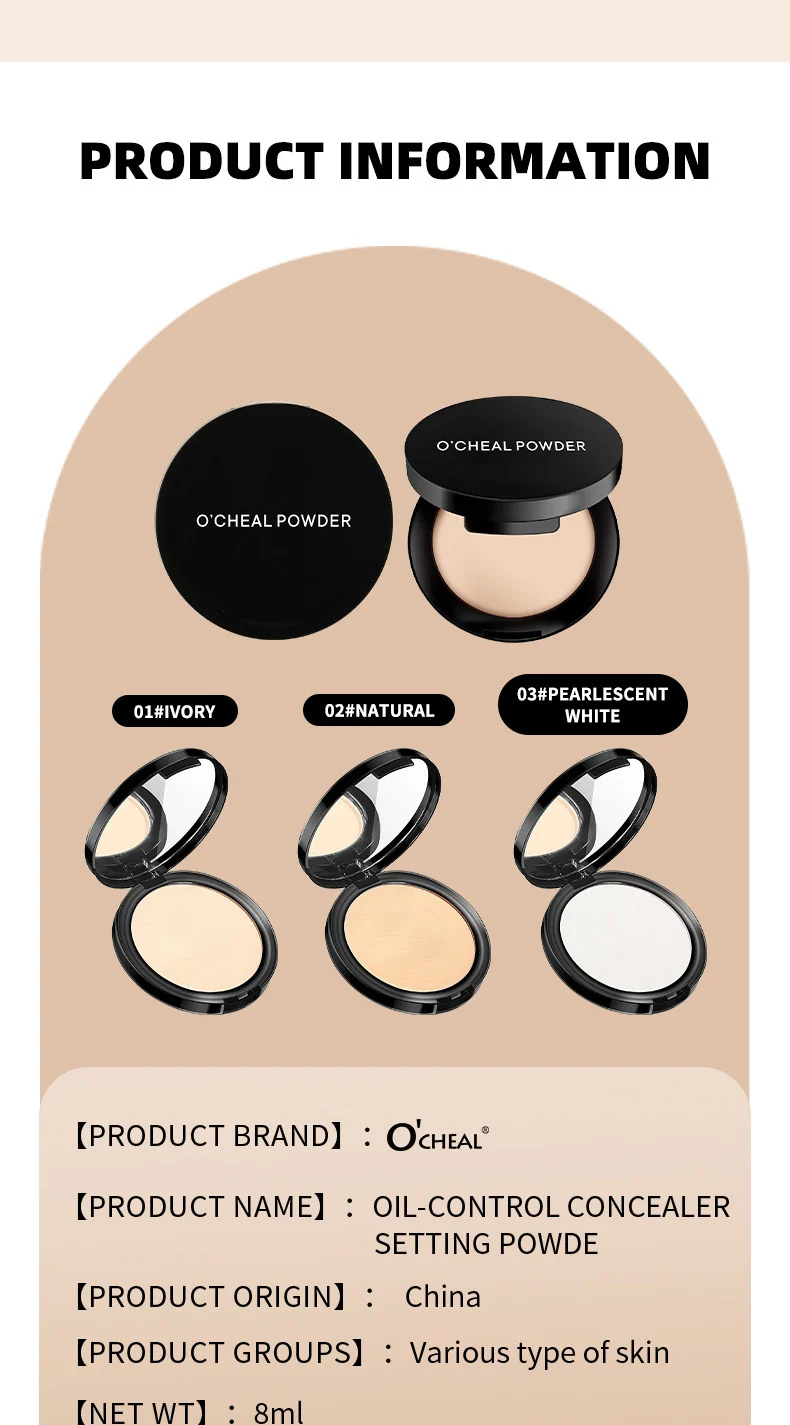 O'CHEAL Oil Control Concealer Setting Powder - Waterproof, Matte, Skin-Finishing Loose Powder 15 oil control concealer setting powder sit dqcfk45y desc 15