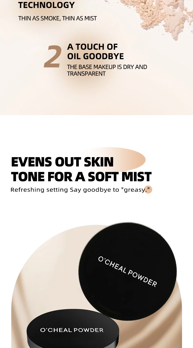 Oil Control Setting Powder Matte Finish Loose Powder for Face Long Lasting Makeup 8 oil control setting powder matte finish loose powder sit rx7sasu8 desc 8