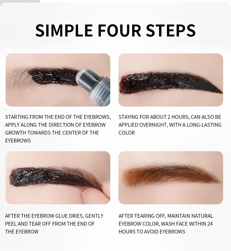 Peel-Off Eyebrow Tint Gel Waterproof Long-Lasting Easy Application 10g 2 peel off eyebrow tint gel 10g sit myhrf9pm desc 2
