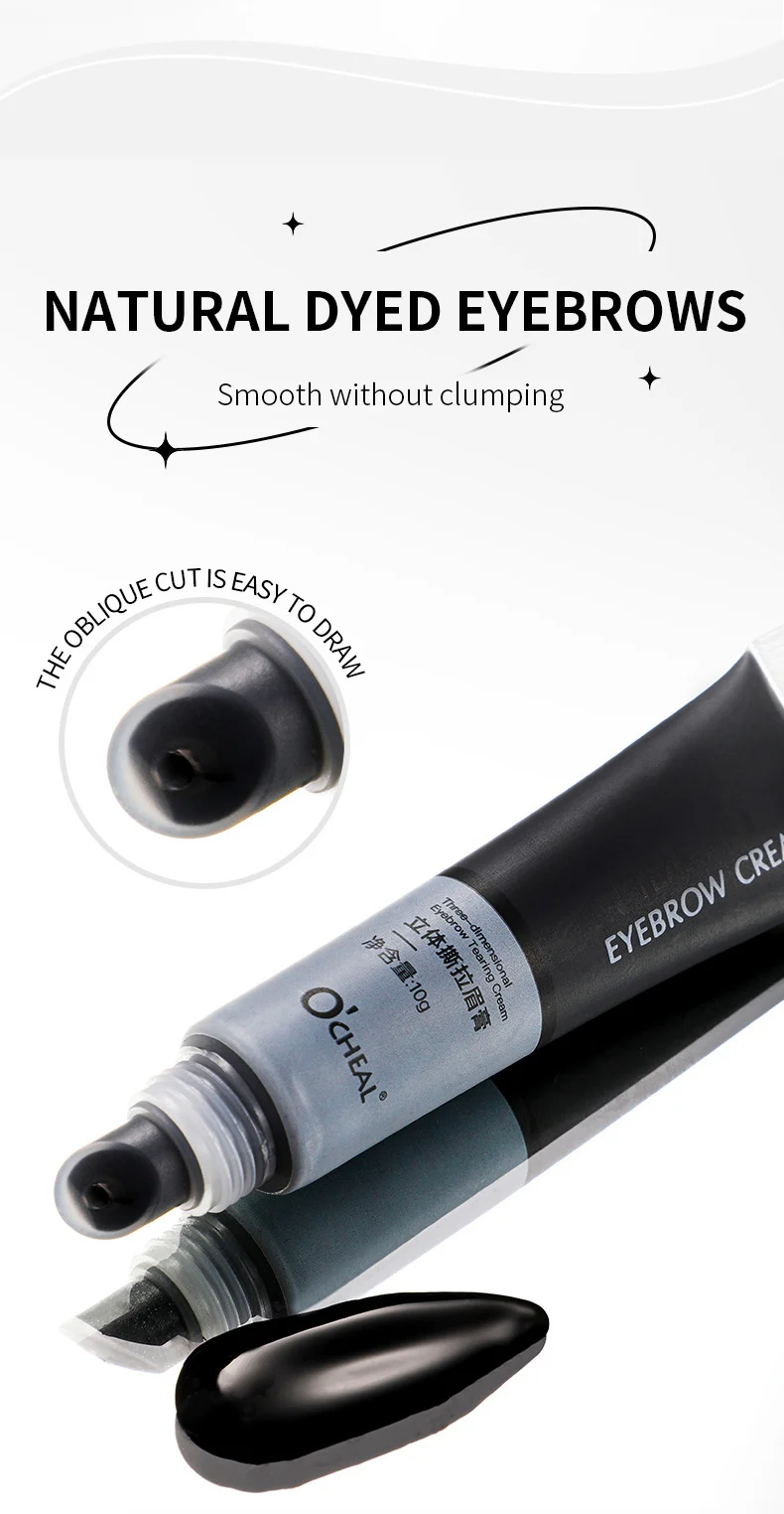 Peel-Off Eyebrow Tint Gel Waterproof Long-Lasting Easy Application 10g 3 peel off eyebrow tint gel 10g sit myhrf9pm desc 3