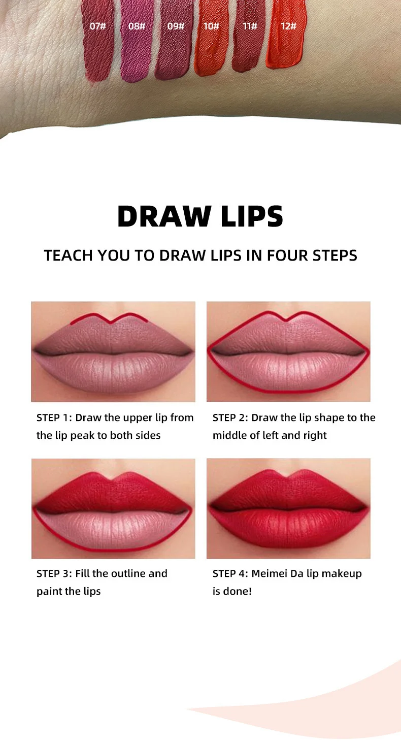 Peel-Off Lip Liner Matte Gloss 12 Colors Waterproof Long-Lasting Non-Smudge Lip Tattoo 14 peel off lip liner matte gloss 12 colors waterproof long lasting sit stkmfqg4 desc 14