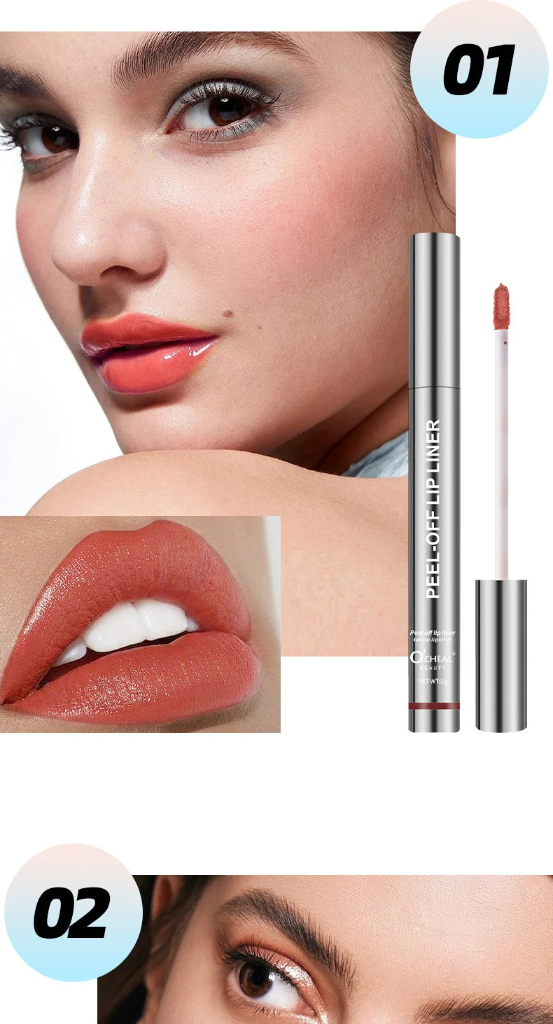 Peel-Off Lip Liner Matte Gloss 12 Colors Waterproof Long-Lasting Non-Smudge Lip Tattoo 9 peel off lip liner matte gloss 12 colors waterproof long lasting sit stkmfqg4 desc 9