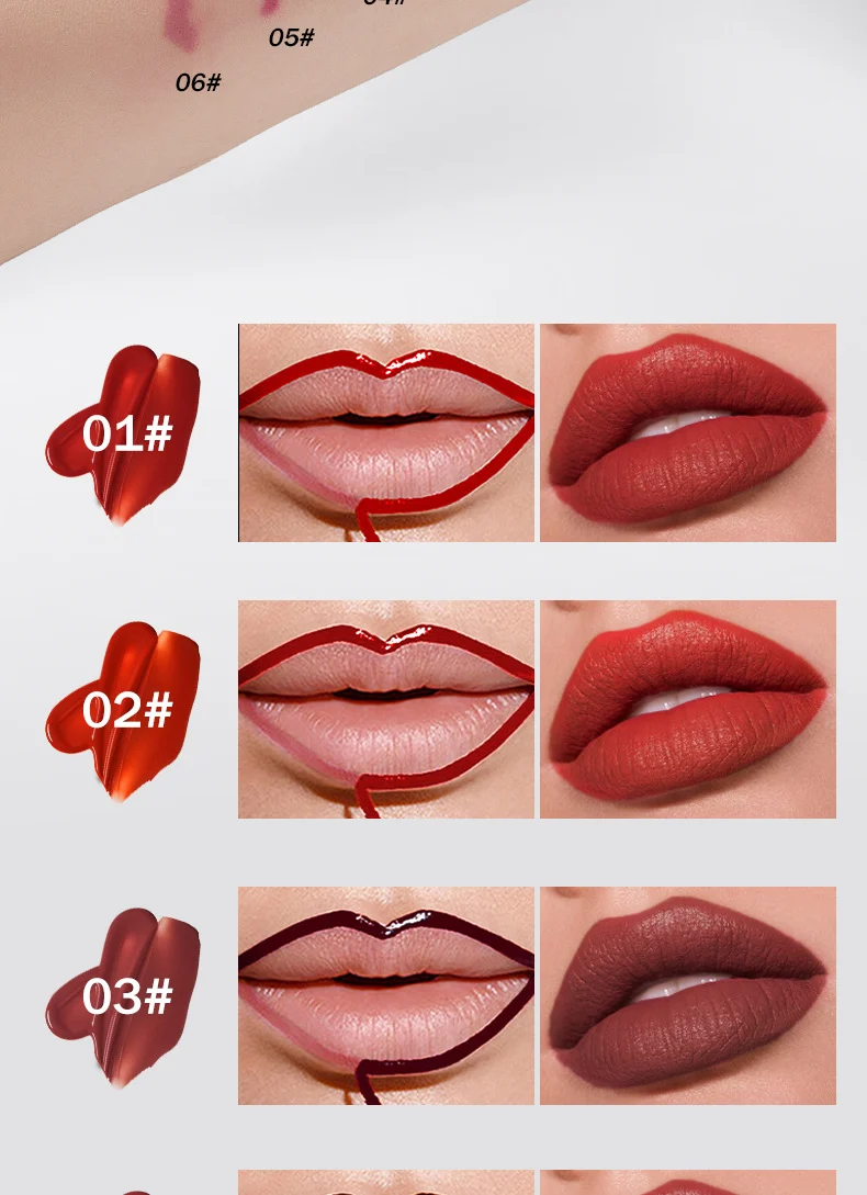 Peel Off Lip Liner Tattoo Lipstick Waterproof Long Lasting Non-Drying 14 peel off lip liner tattoo lipstick waterproof long lasting sit x9cx6w6e desc 14