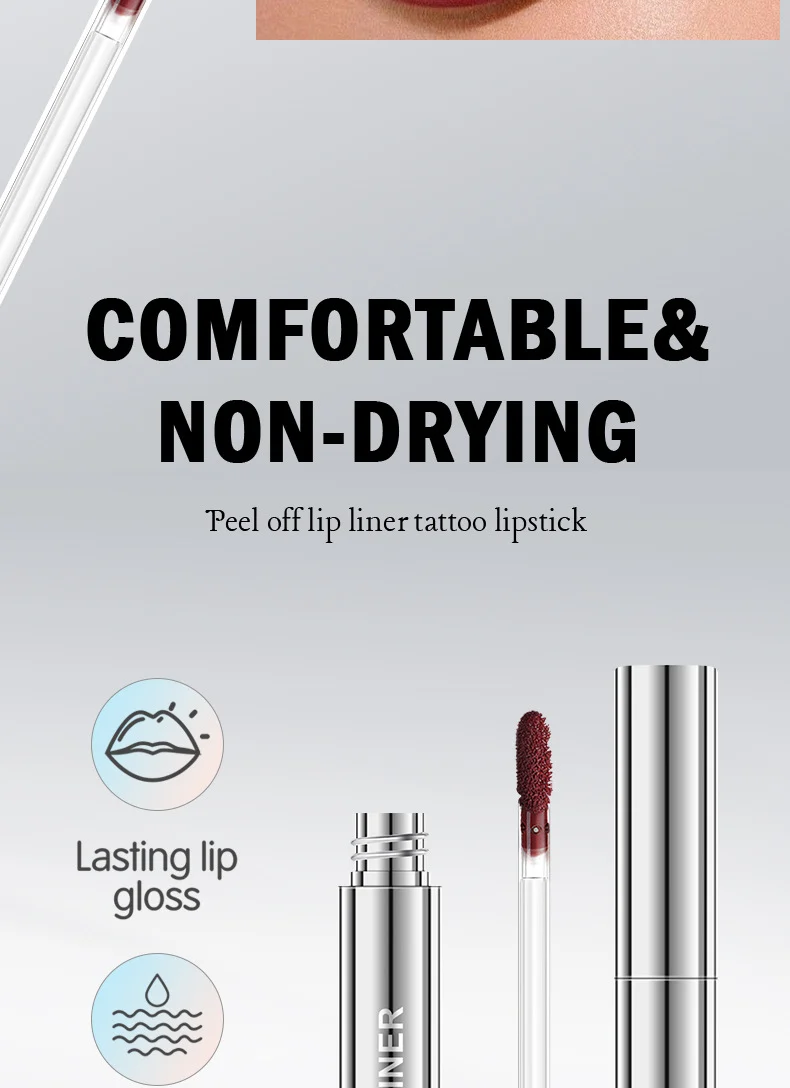 Peel Off Lip Liner Tattoo Lipstick Waterproof Long Lasting Non-Drying 8 peel off lip liner tattoo lipstick waterproof long lasting sit x9cx6w6e desc 8