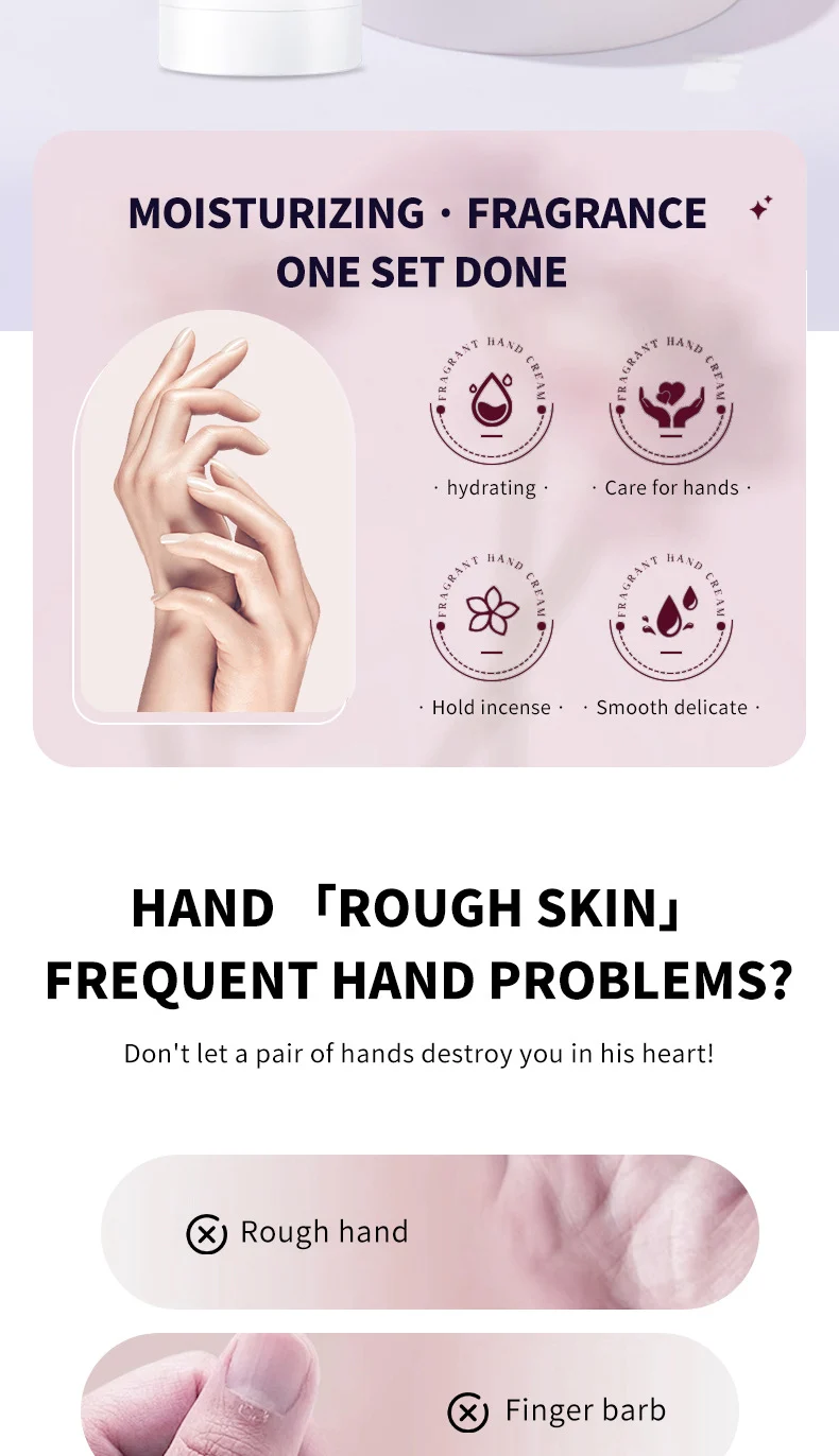 Perfume Hand Balm Hydrating Moisturizing Cream for Dry Cracked Hands 40g 2 perfume hand balm hydrating moisturizing cream sit pemx2cfv desc 2