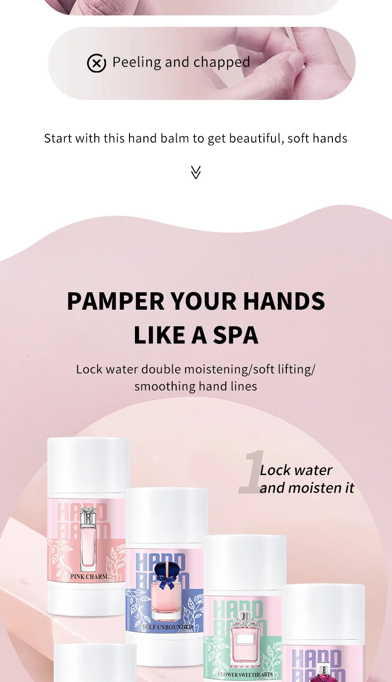 Perfume Hand Balm Hydrating Moisturizing Cream for Dry Cracked Hands 40g 3 perfume hand balm hydrating moisturizing cream sit pemx2cfv desc 3