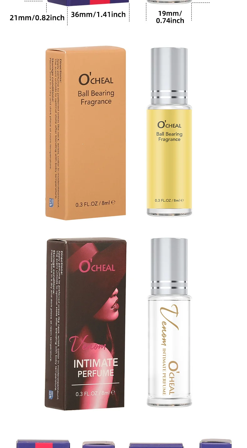 Roll-On Perfume Intimate Pheromone Fragrance 8ml Long Lasting Portable Travel Size 21 roll on perfume intimate pheromone fragrance 8ml sit 345yeuuq desc 21