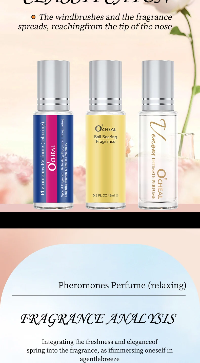 Roll-On Perfume Oil 8ml Natural Floral Fresh Scent Travel Portable Essential Oil Fragrance 8 roll on perfume oil 8ml natural floral fresh travel portable sit ytkhy3d7 desc 8