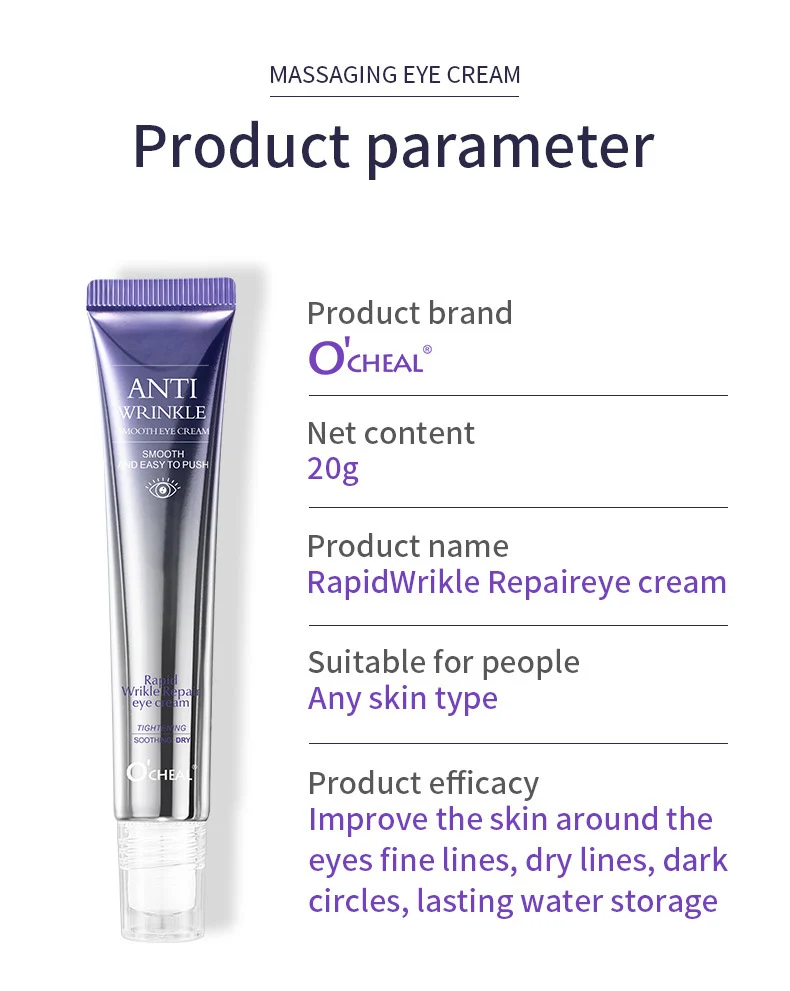 Roller Eye Cream for Anti-Wrinkle & Dark Circles with Cooling Massage Head 20g 2 roller eye cream anti wrinkle dark circles massage 20g sit qnqbmcsh desc 2