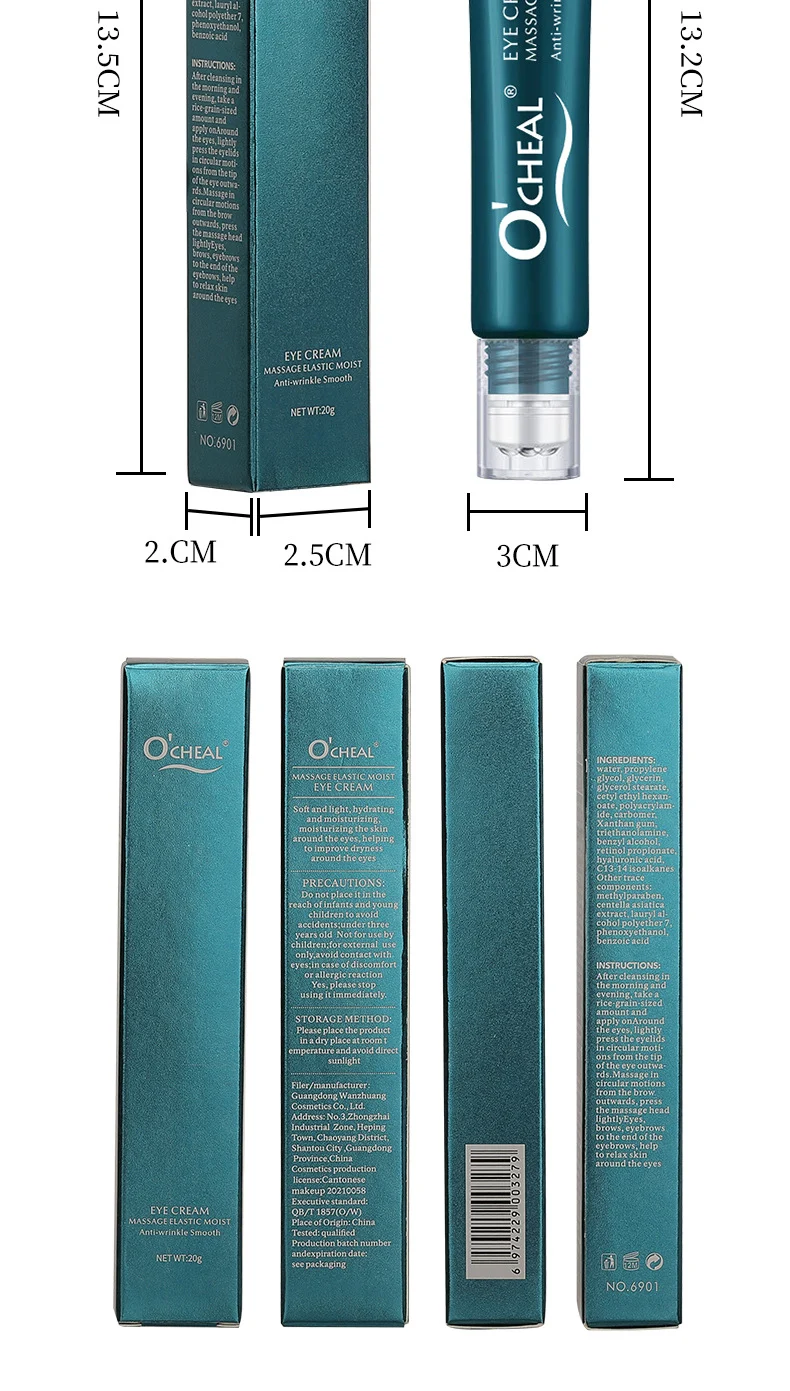 Roller Massage Eye Cream Anti-Wrinkle Hydrating Tightening Dark Circle Treatment 16 roller massage anti wrinkle hydrating eye cream sit c9bu4veq desc 16