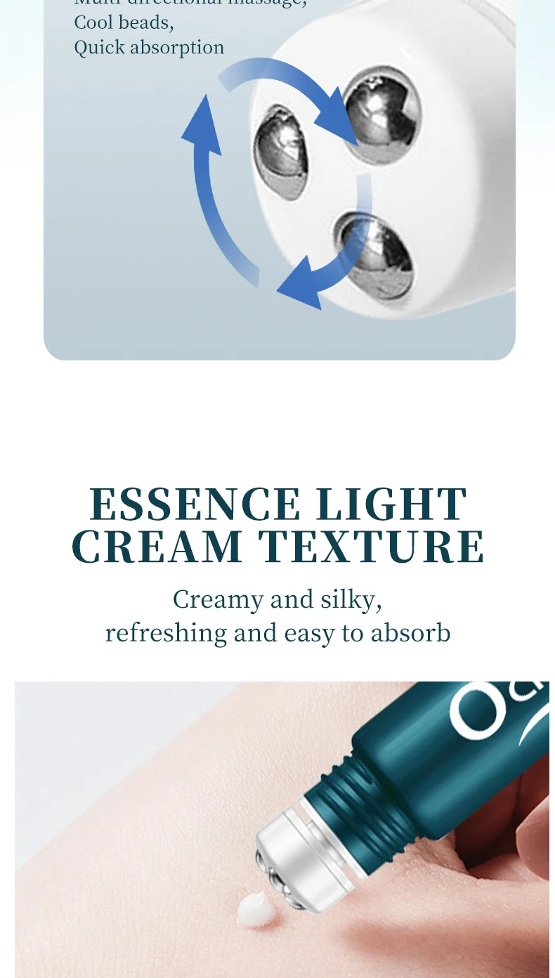 Roller Massage Eye Cream Anti-Wrinkle Hydrating Tightening Dark Circle Treatment 7 roller massage anti wrinkle hydrating eye cream sit c9bu4veq desc 7