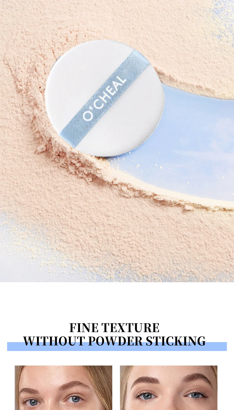 Setting Powder Compact Long-Lasting Waterproof Matte Pressed Powder for Oil Control 18 setting powder compact long lasting waterproof matte pressed powder oil control sit fbt3h3hw desc 18