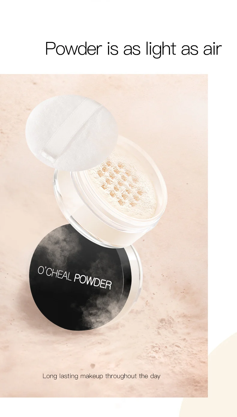 Setting Powder Loose Pressed Powder for Long-Lasting Oil Control & Waterproof Makeup 3 setting powder loose pressed powder long lasting oil control waterproof sit ebak8694 desc 3