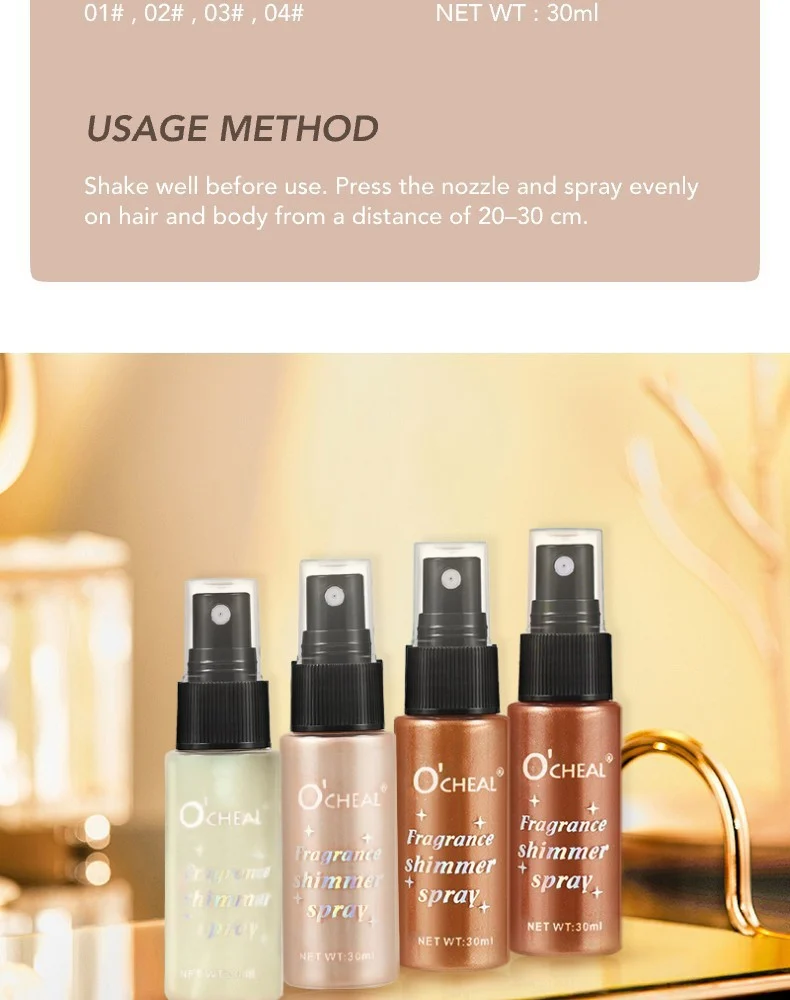 Shimmer Setting Spray Multi-Purpose Body Highlighter with Glitter Powder 30ml 11 shimmer setting spray body highlighter glitter powder 30ml sit 7f8nt57n desc 11