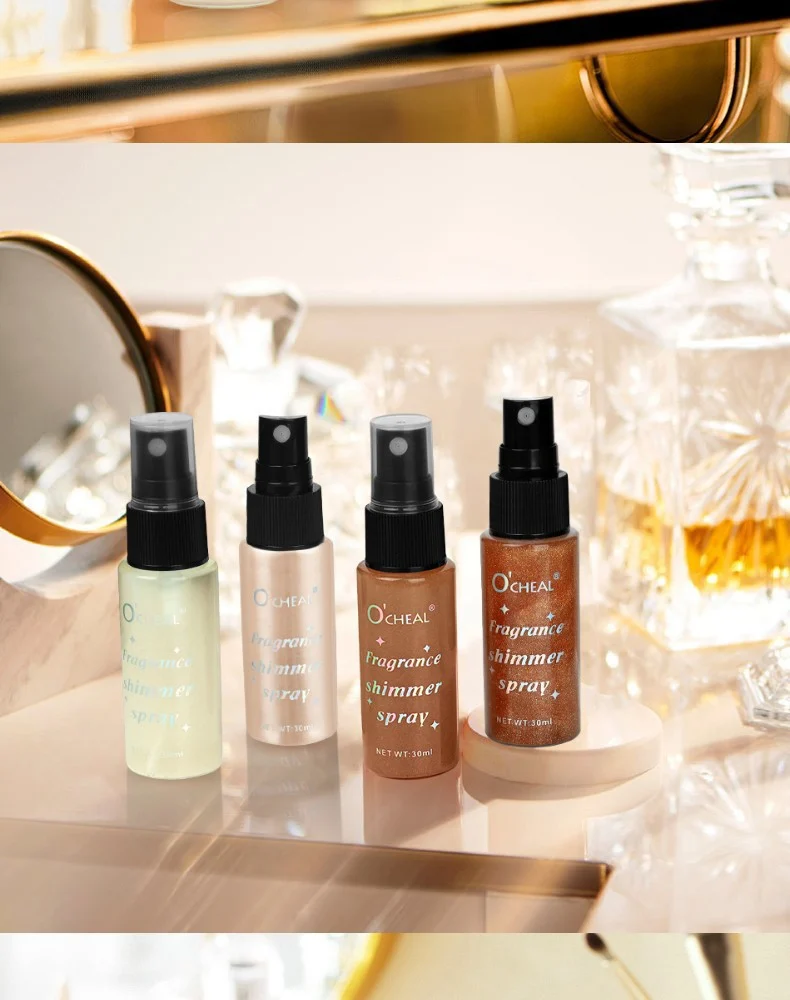 Shimmer Setting Spray Multi-Purpose Body Highlighter with Glitter Powder 30ml 12 shimmer setting spray body highlighter glitter powder 30ml sit 7f8nt57n desc 12