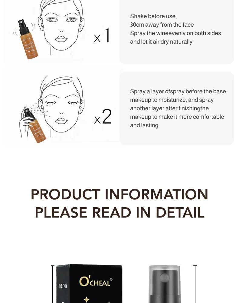 Shimmer Setting Spray Multi-Purpose Body Highlighter with Glitter Powder 30ml 9 shimmer setting spray body highlighter glitter powder 30ml sit 7f8nt57n desc 9