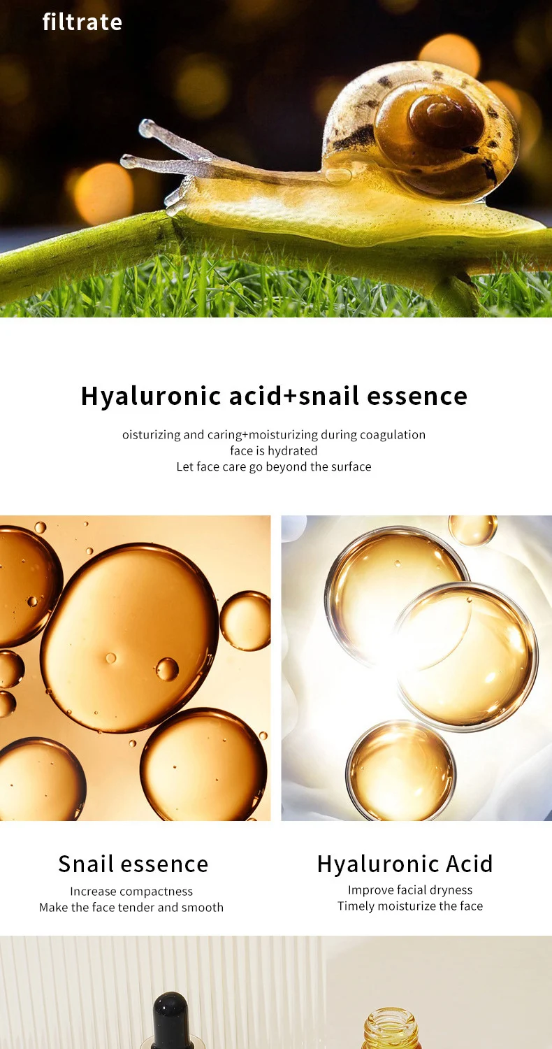 Snail Essence 100ml Hydrating Moisturizing Face Serum for Dryness & Fine Lines 4 snail moisturizing essence 100ml sit 75b6wa83 desc 4