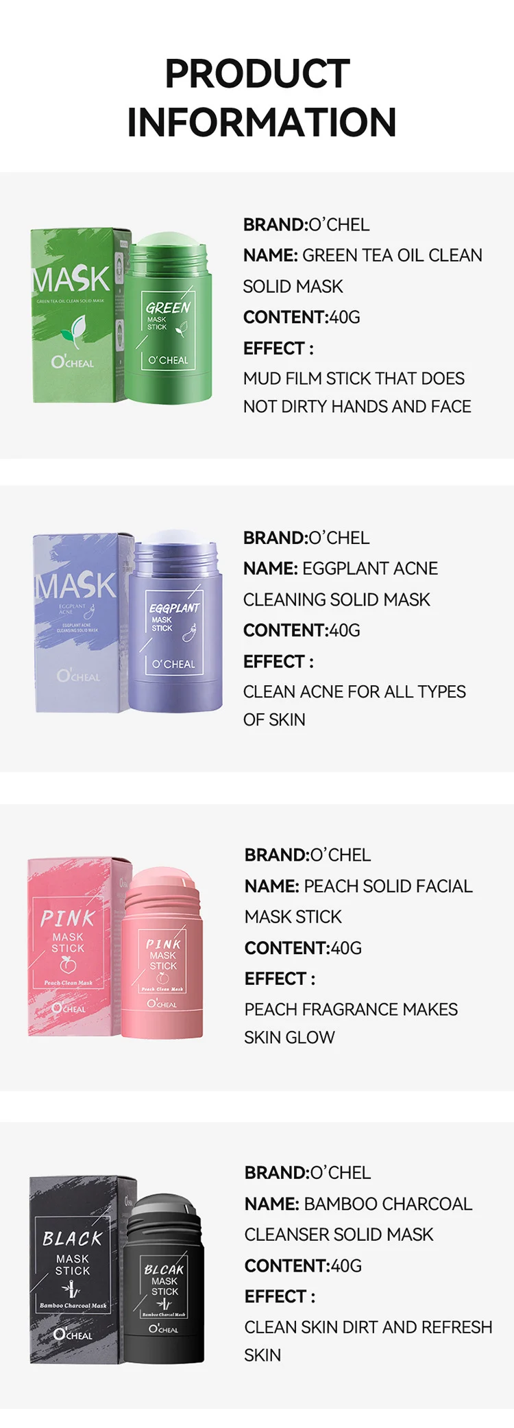 Solid Mud Mask Sticks Green Tea Eggplant Bamboo Charcoal Peach Deep Cleansing Pores Moisturizing Skin Care 13 solid mud mask sticks green tea eggplant bamboo charcoal peach sit x7hptsa5 desc 13