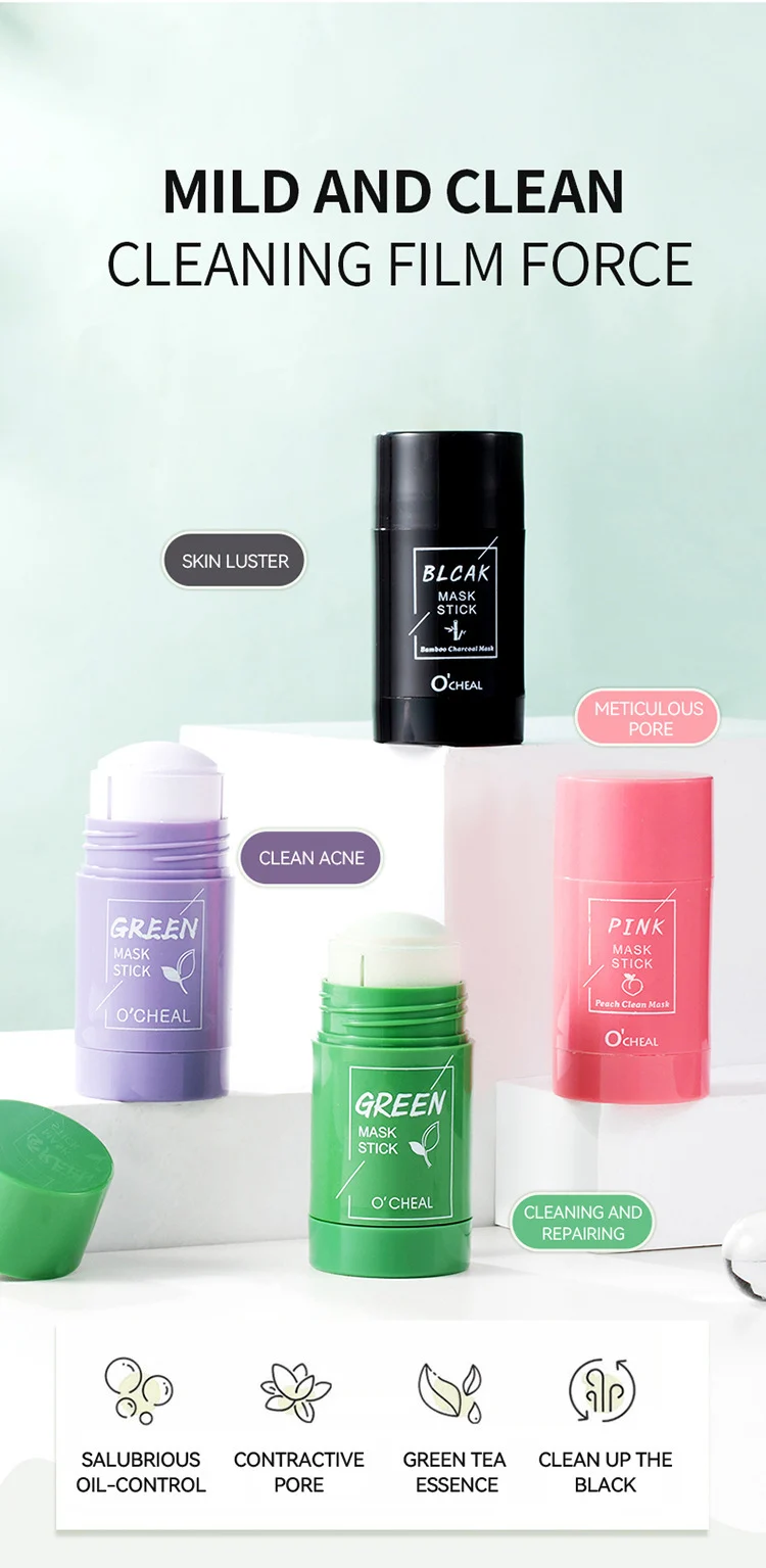 Solid Mud Mask Sticks Green Tea Eggplant Bamboo Charcoal Peach Deep Cleansing Pores Moisturizing Skin Care 3 solid mud mask sticks green tea eggplant bamboo charcoal peach sit x7hptsa5 desc 3