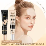 SPF 50+ Lightweight Foundation Full Coverage Long Lasting Oil-Free Foundation with Color Correcting