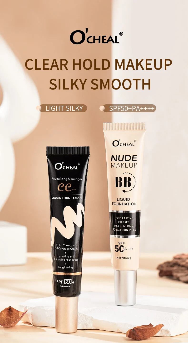 SPF 50+ Lightweight Foundation Full Coverage Long Lasting Oil-Free Foundation with Color Correcting 1 spf 50 lightweight full coverage oil free foundation sit 3vsthw4n desc 1