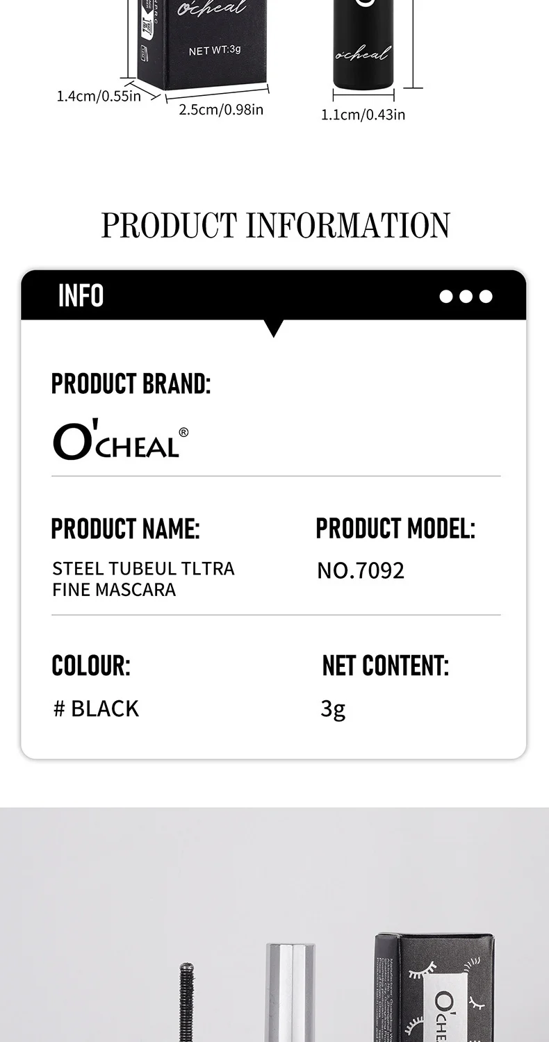 Steel Tube Ultra Fine Mascara Primer Waterproof Smudge-proof Volumizing Lash Curling 11 steel tube ultra fine mascara primer sit fect8ptb desc 11