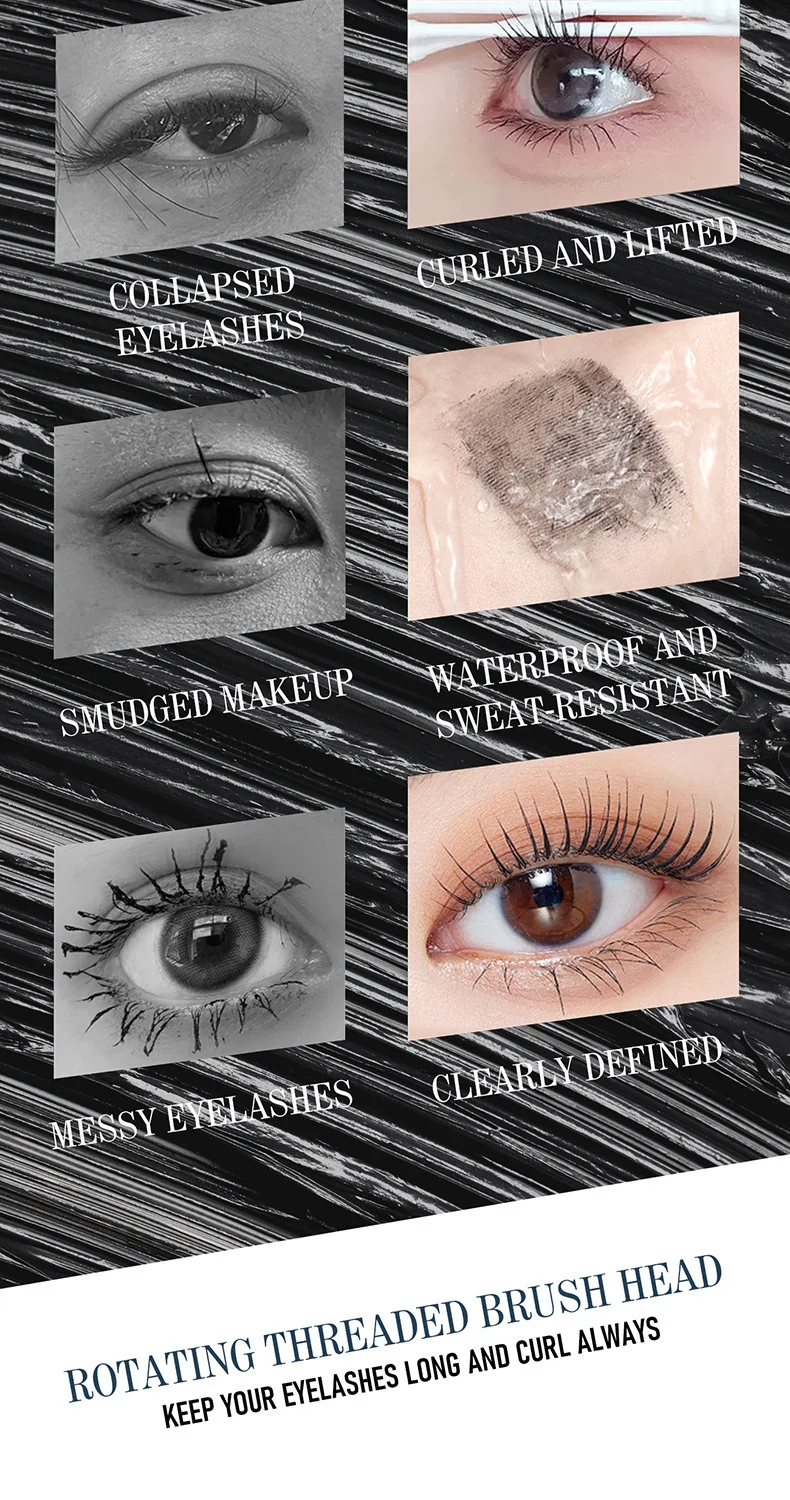 Steel Tube Ultra Fine Mascara Primer Waterproof Smudge-proof Volumizing Lash Curling 3 steel tube ultra fine mascara primer sit fect8ptb desc 3