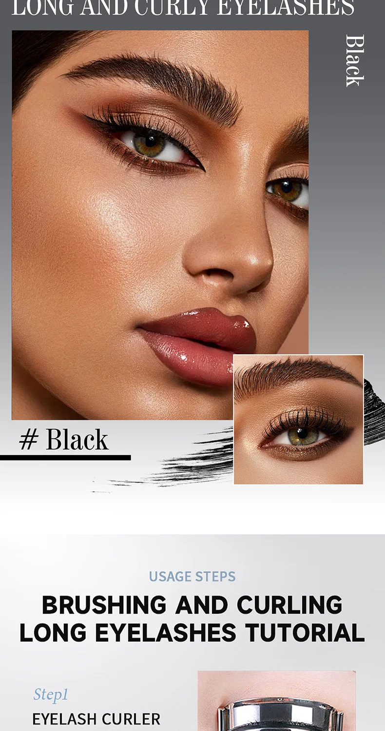 Steel Tube Ultra Fine Mascara Primer Waterproof Smudge-proof Volumizing Lash Curling 9 steel tube ultra fine mascara primer sit fect8ptb desc 9