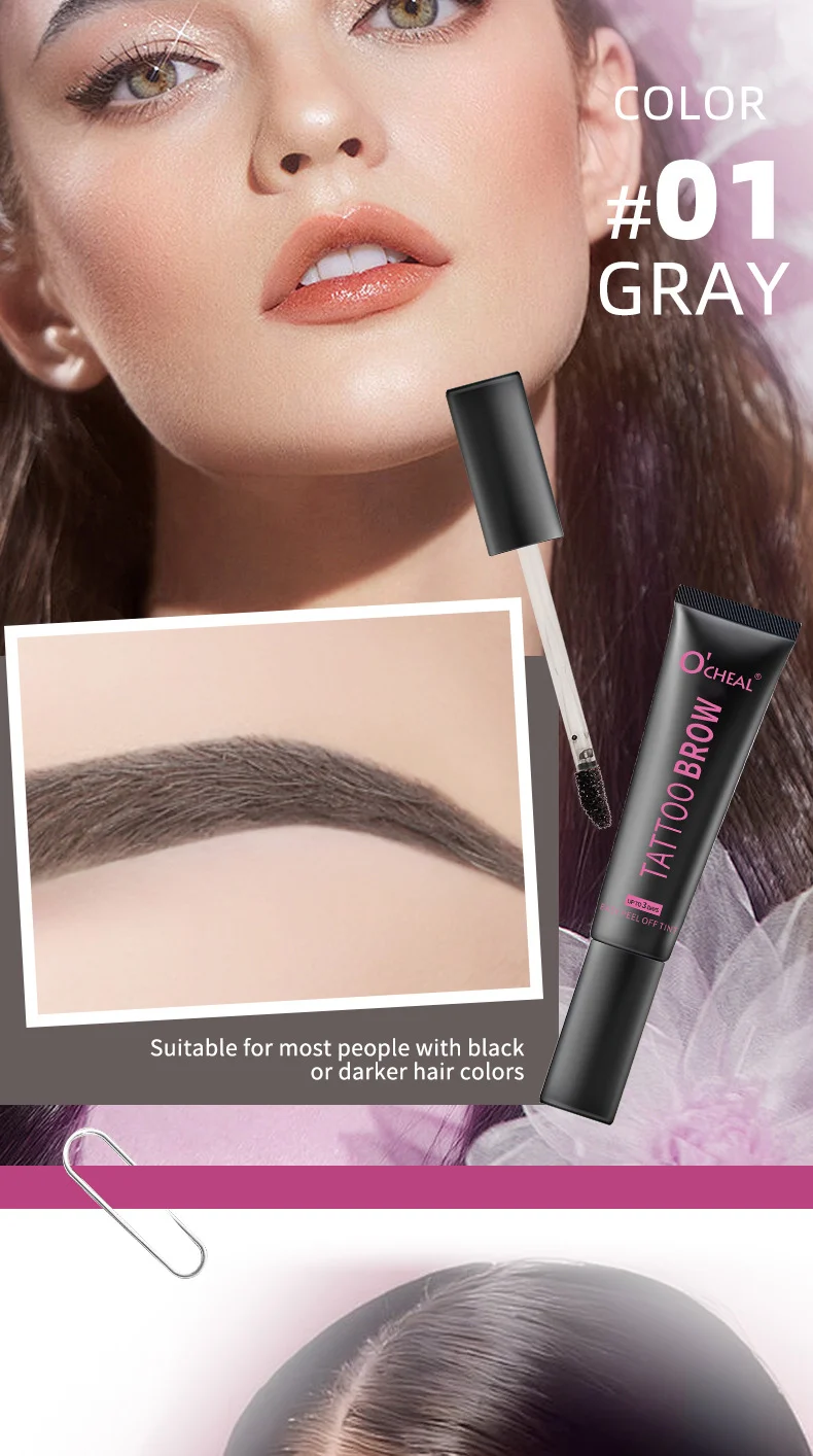 Tattoo Brow Peel-Off Eyebrow Gel Waterproof Long-Lasting Easy Peel-Off Tint 11 tattoo brow peel off eyebrow gel sit vbzyfs8t desc 11
