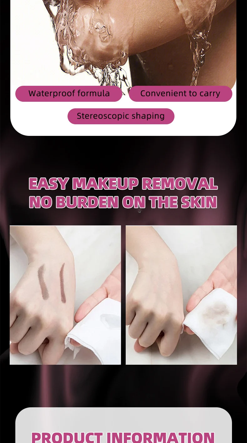 Tattoo Brow Peel-Off Eyebrow Gel Waterproof Long-Lasting Easy Peel-Off Tint 16 tattoo brow peel off eyebrow gel sit vbzyfs8t desc 16