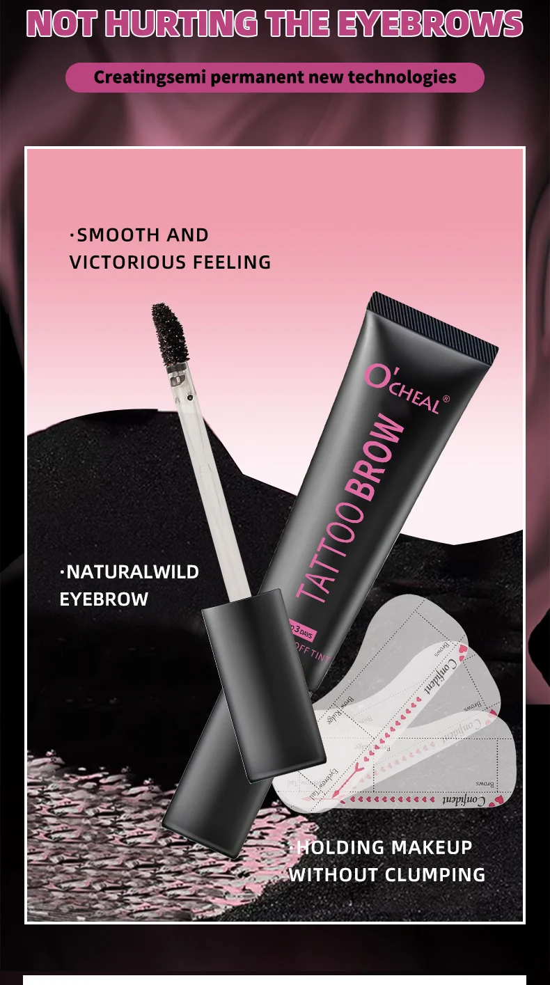 Tattoo Brow Peel Off Tint 3-Color Eyebrow Gel, Waterproof & Long-Lasting Up to 3 Days 3 tattoo brow peel off tint 3 color eyebrow gel sit st9v6gvd desc 3