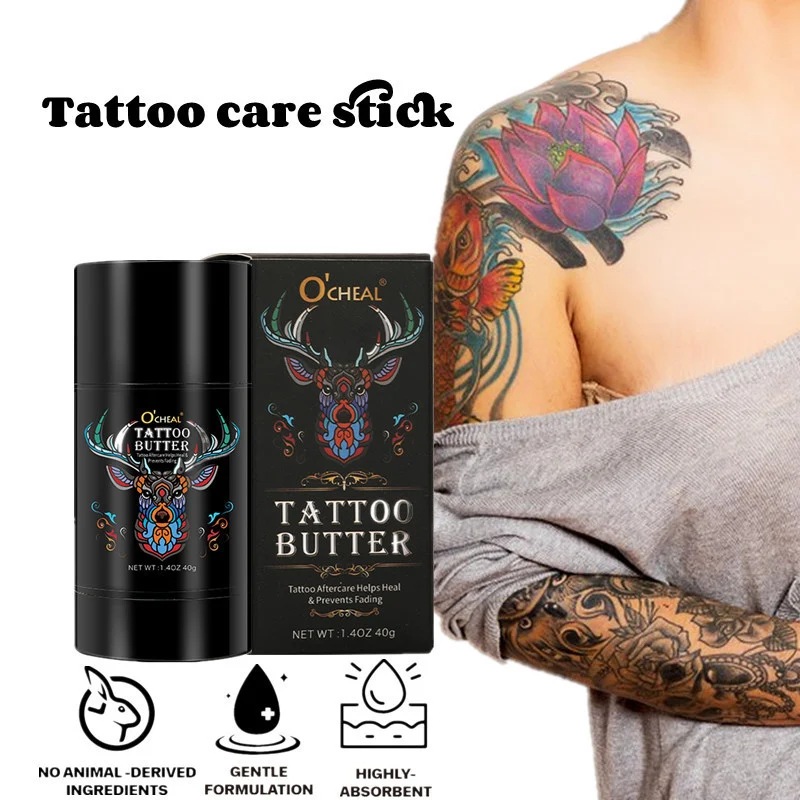 Tattoo Color Enhancer Stick for Aftercare and Brightening - O'CHEAL Gentle Nourishing Tattoo Balm 1 tattoo color enhancer stick balm sit z6zdcvrv desc 1