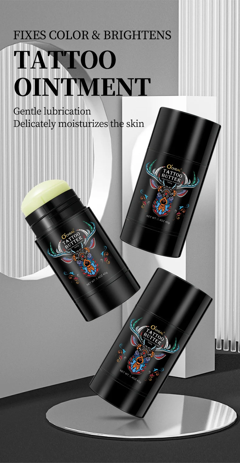 Tattoo Color Enhancer Stick for Aftercare and Brightening - O'CHEAL Gentle Nourishing Tattoo Balm 2 tattoo color enhancer stick balm sit z6zdcvrv desc 2