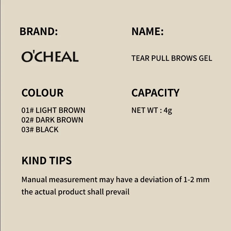 Tear-Off Eyebrow Gel Waterproof Brow Tint Peelable Eyebrow Makeup 4g 16 tear off eyebrow gel waterproof brow tint sit xcnsbcfa desc 16