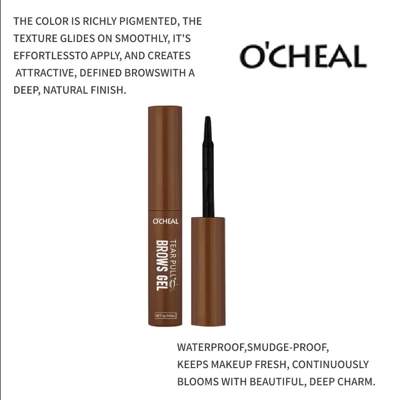 Tear-Off Eyebrow Gel Waterproof Brow Tint Peelable Eyebrow Makeup 4g 18 tear off eyebrow gel waterproof brow tint sit xcnsbcfa desc 18