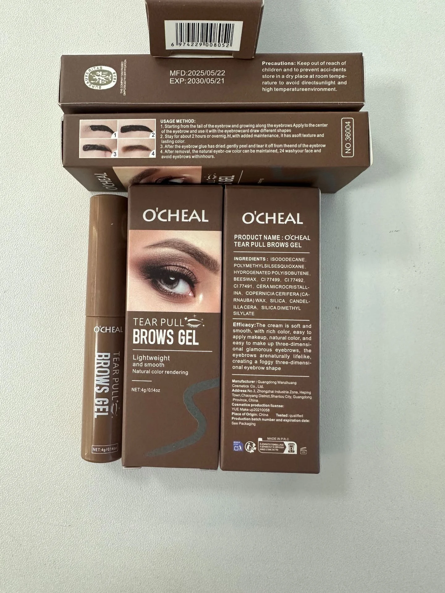 Tear-Off Eyebrow Gel Waterproof Brow Tint Peelable Eyebrow Makeup 4g 4 tear off eyebrow gel waterproof brow tint sit xcnsbcfa desc 4