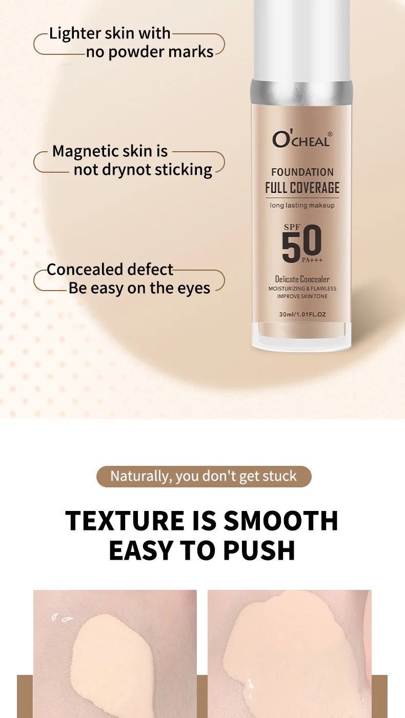 Temperature-Change Liquid Foundation Full Coverage Long Lasting Moisturizing Waterproof SPF 3 temperature change liquid foundation full coverage long lasting moisturizing sit 3ms2wsr8 desc 3