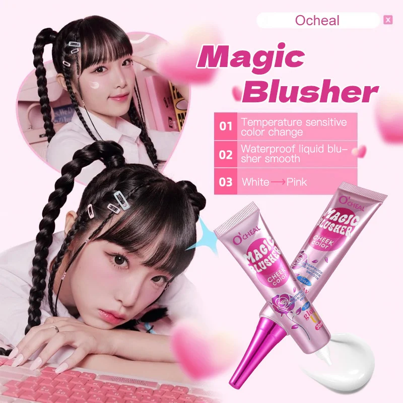 Temperature Changing Blush Waterproof Long-Lasting Magic Blusher 30ml 2 temperature changing blush waterproof magic blusher 30ml sit gjdhjd3u desc 2